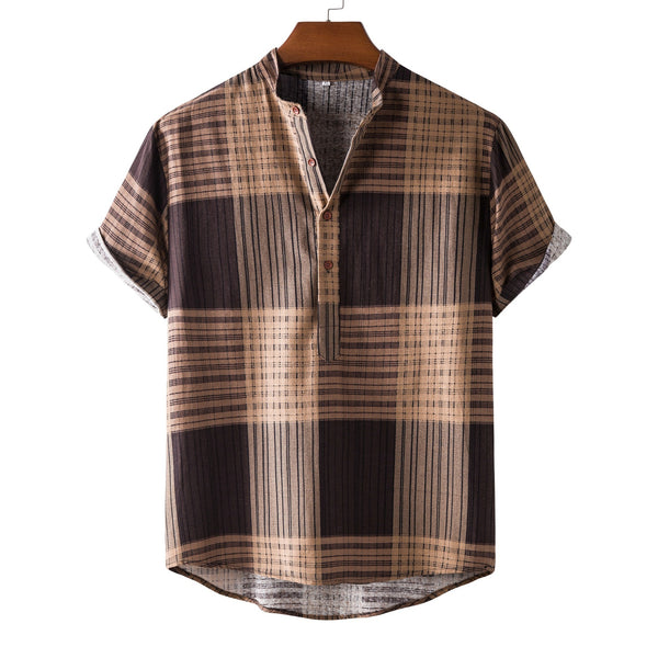 Men's Breathable Comfort: Spring & Autumn Cotton Linen Shirt (Loose Fit, Casual Style)